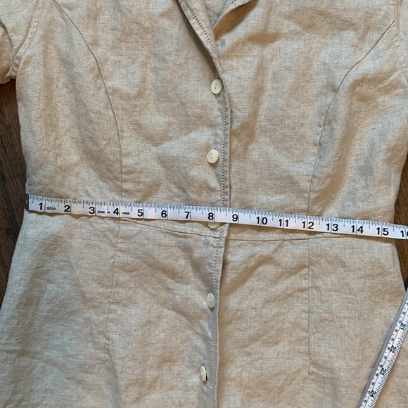 Vintage 100% Linen Dress - Eddie Bauer - Picture 7 of 7